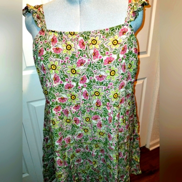 Maurices Dresses & Skirts - Green and Pink Skater Sundress | Maurices Women's 3X